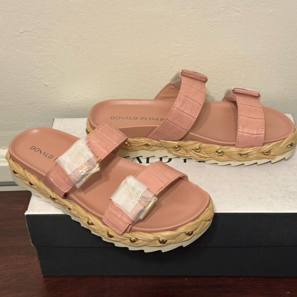 Donald Pliner platform slide  leather sandal size 6 and 7, NWT - Picture 8 of 14
